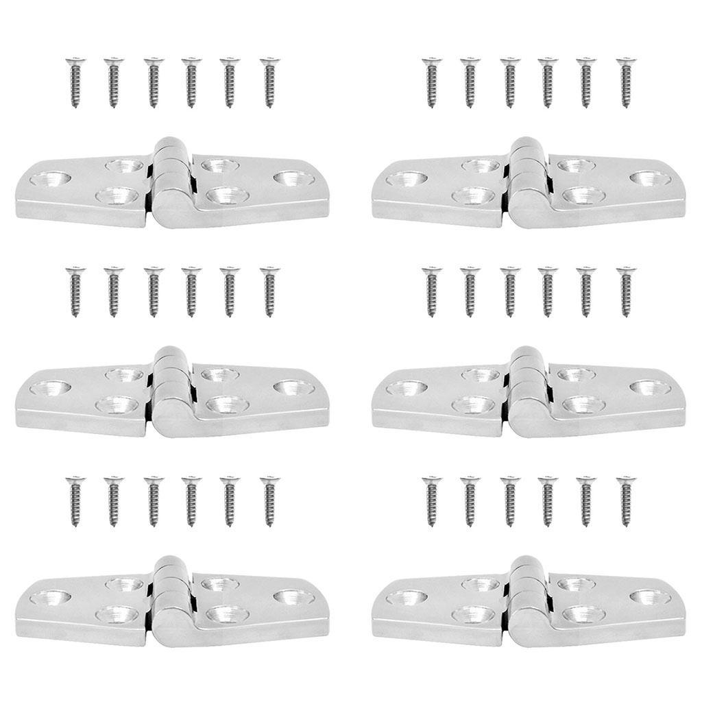 6x Thép Không Gỉ Mềm Thuyền Xe Du Thuyền Cửa Nở Cabin Bản Lề Phần Cứng