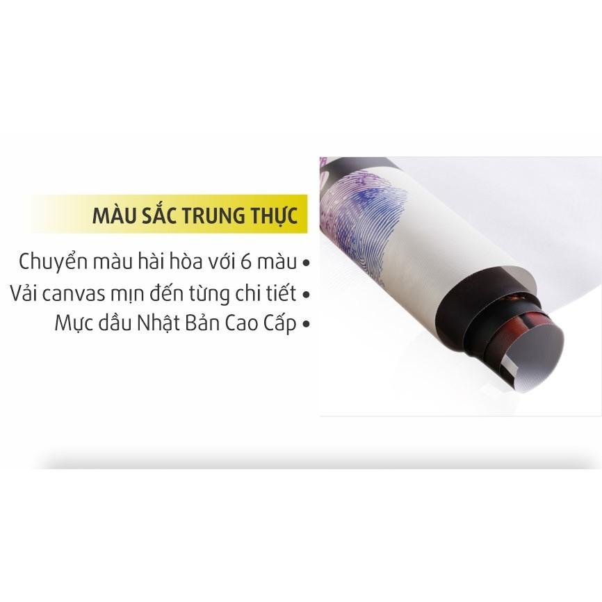 Tranh canvas Mẫu Đơn Hồng Trang Trí Treo Tường - Tặng kèm đinh treo đa năng