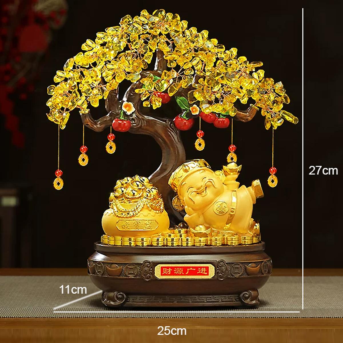 Cây Tiền Thần Tài Phát Tài - Trang Trí Tết - 23 x 17 x 10 cm - TSMC-26