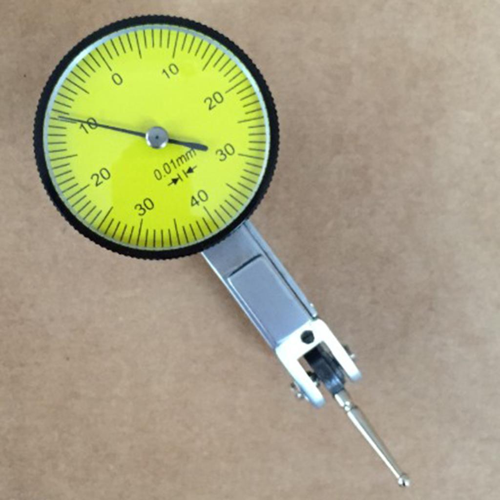 0.01mm Accuracy Dial Test Indicator Gauge Measurement Precision with Mount