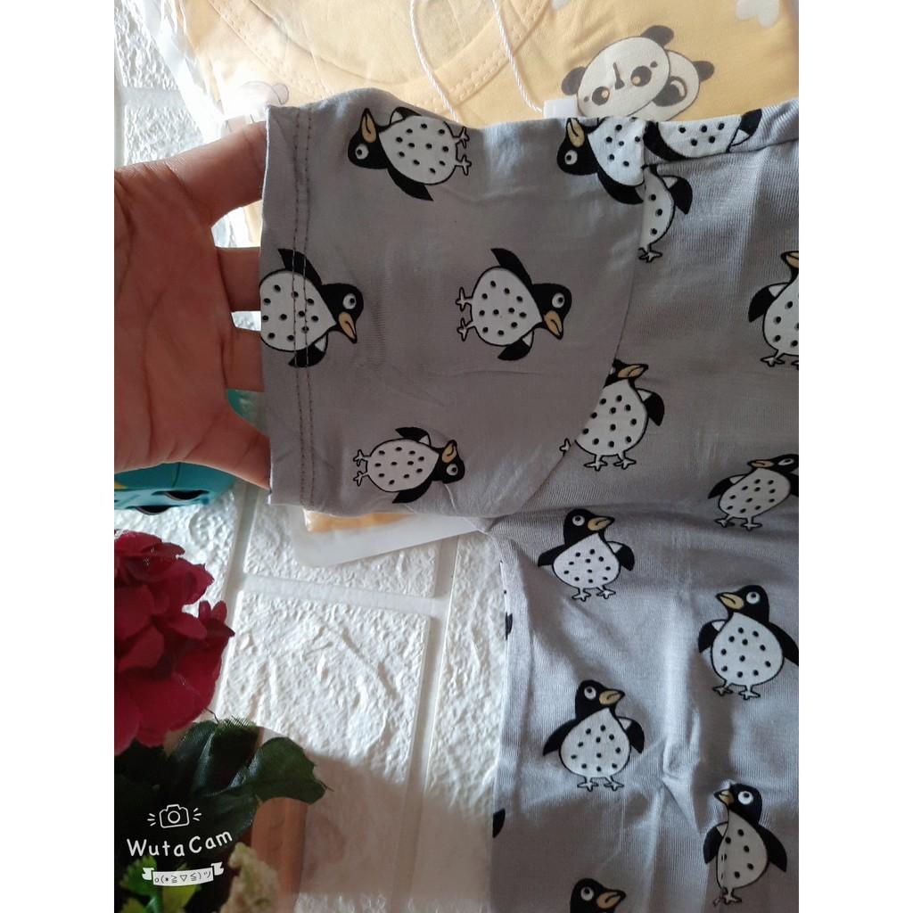 Bộ cộc tay thun lạnh in hình gấu Minky Mom siêu mềm mịn mát cho bé trai/gái
