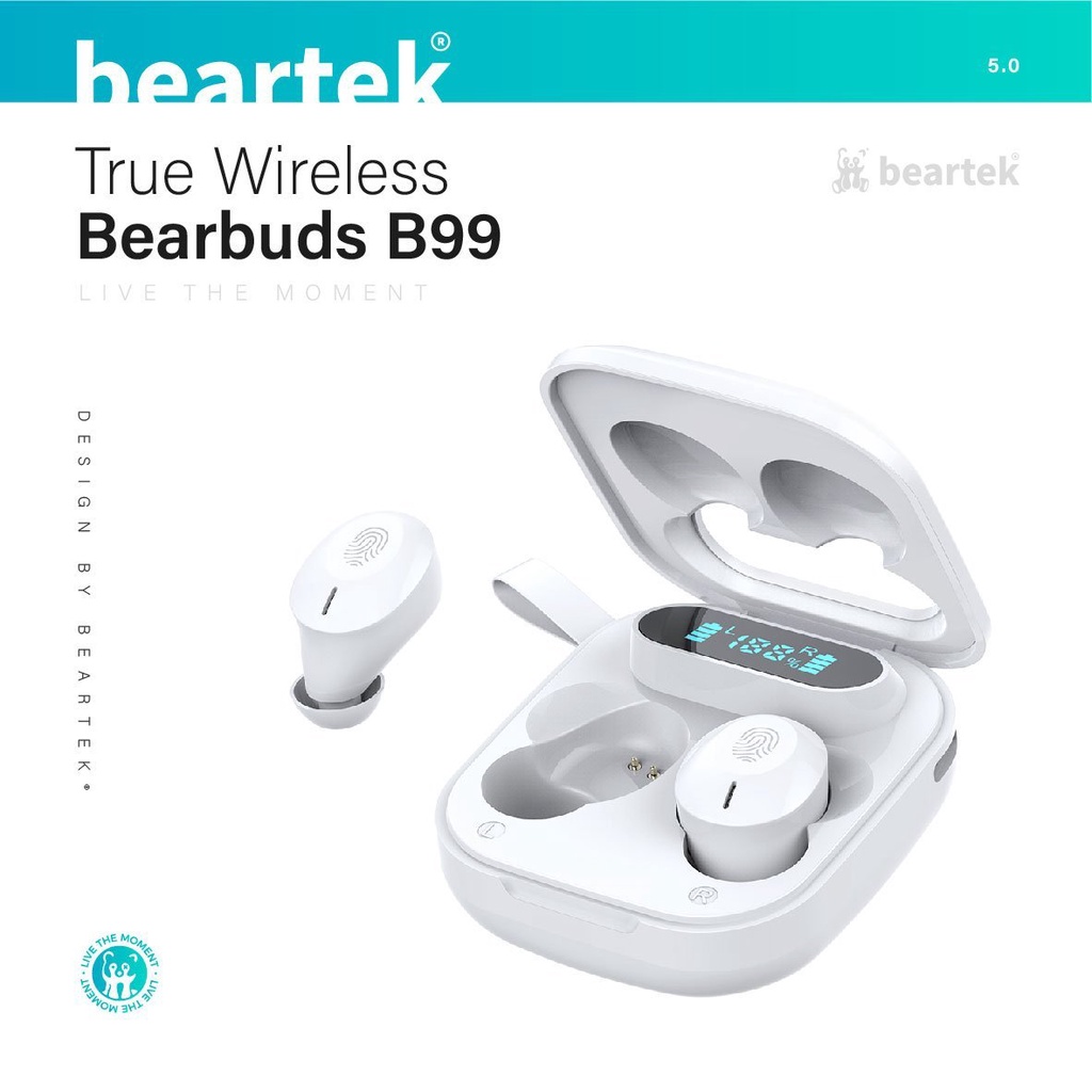 Tai nghe bluetooth không dây BEARTEK Bearbuds B99 True Wireless thiết kế trẻ trung, cá tính – Định vị - Cảm ứng – Thời gian sử dụng lên tới 4h -  Hàng nhập khẩu