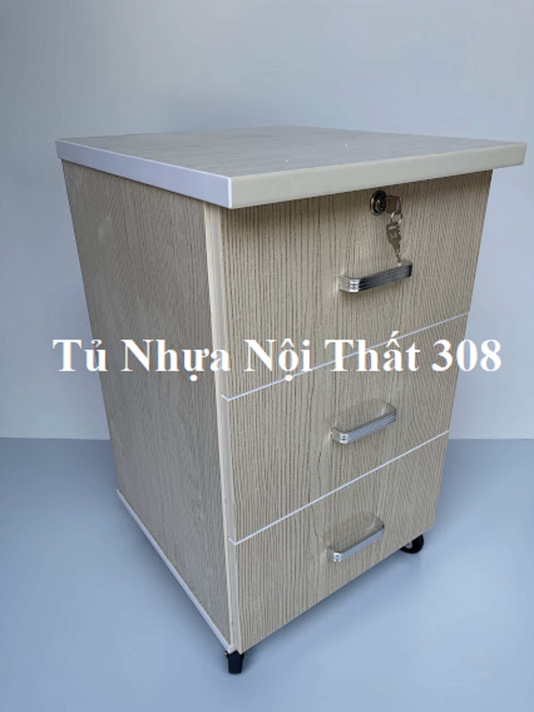 Tủ, Kệ Đầu Giường Nhựa Đài Loan Cao 70cm Ngang 42cm Sâu 42cm Màu Gỗ Sồi K155