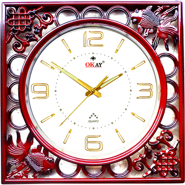 Đồng hồ treo tường thiết kế đẹp OKAY 91