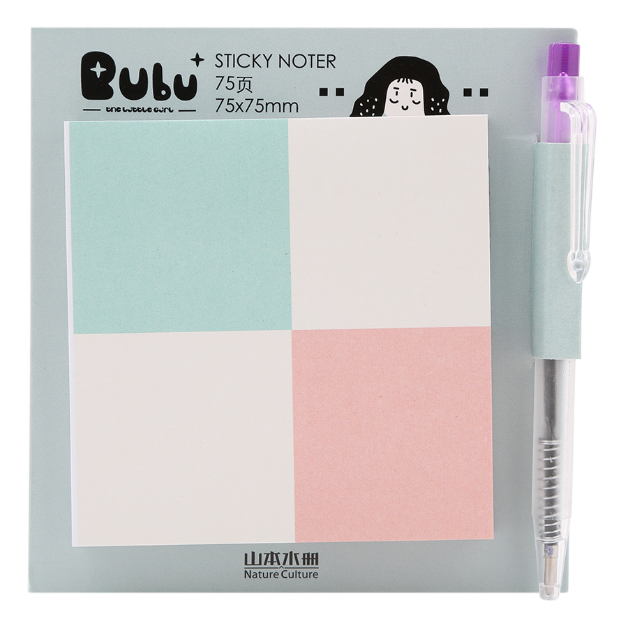 Giấy Note Vuông - Kèm Bút Bubu BLTP-0053