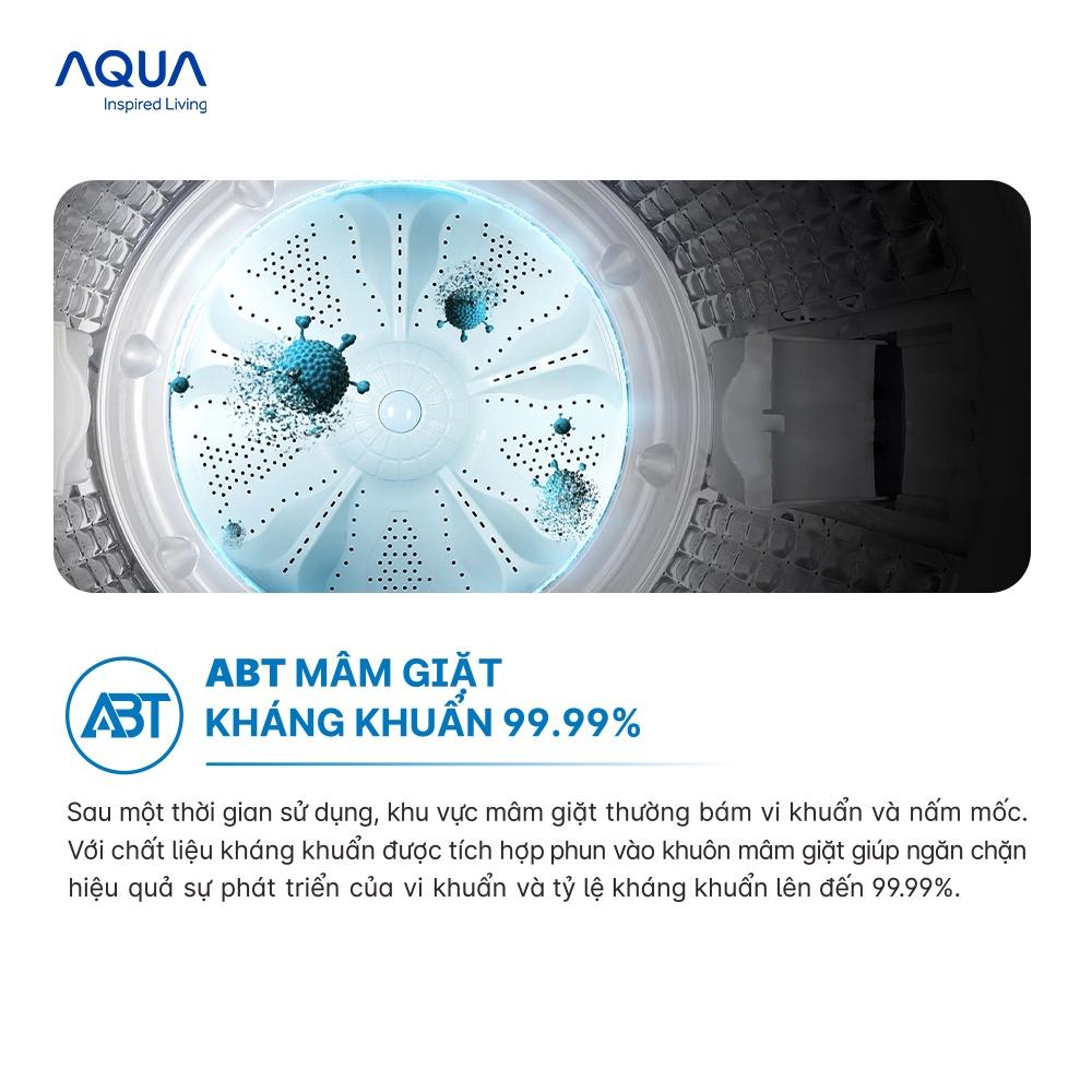 Máy giặt cửa trên Aqua 8kg AQW-KS80GT.S - Hàng chính hãng - Chỉ giao HCM, Hà Nội, Đà Nẵng, Hải Phòng, Bình Dương, Đồng Nai, Cần Thơ