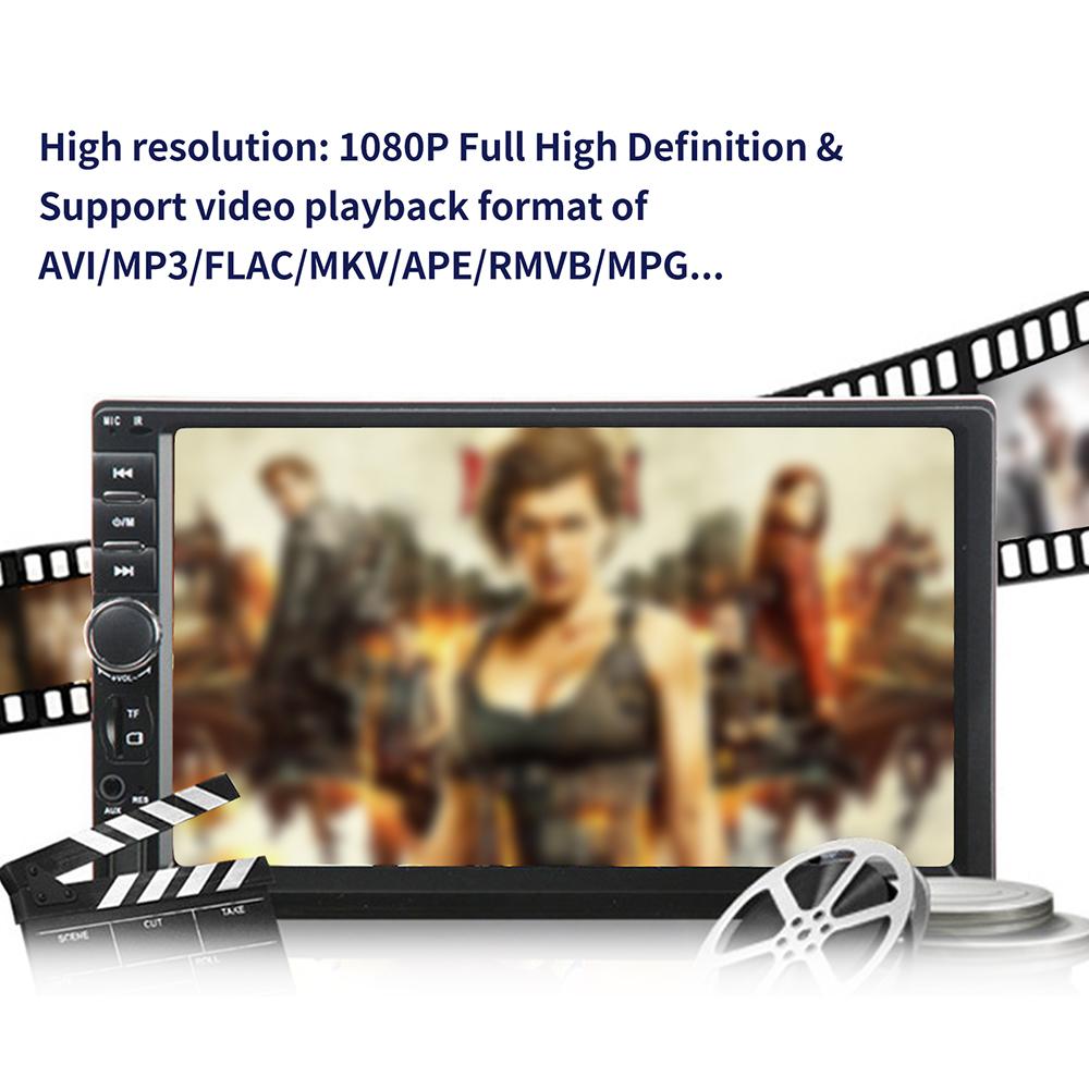 BT Car Stereo Audio MP5 Player Rearview Function FM Radio with Remote Control 7'' Touch Screen 4 Play Modes