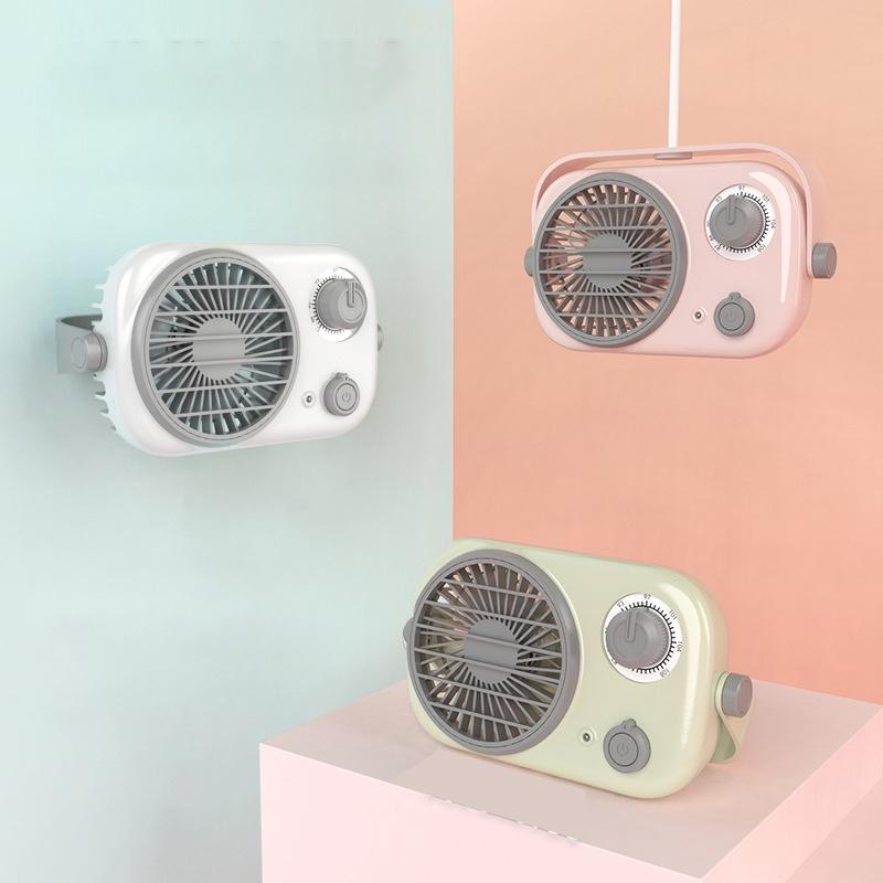 JIASHI Quạt Điện Mini Cầm Tay Kiểu retro Không Ồn Để Bàn Hàng nhập khẩu