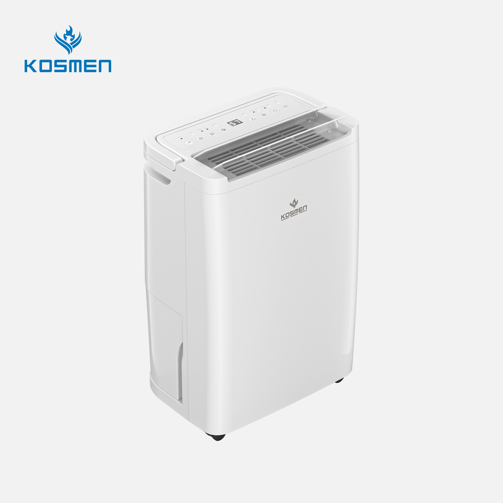 Máy Hút Ẩm Dân Dụng Kosmen KM-12W – 12L/Ngày, Vận Hành Êm Ái, Có Wifi &amp; Sấy Quần Áo – Phòng 40m2 - Hàng Chính Hãng, Bảo Hành 2 Năm