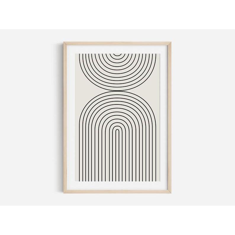 Tranh in cao cấp | Tranh nghệ thuật trừu tượng - Geometric Rainbow Print, Abstract Art, Boho Print, Poster Print