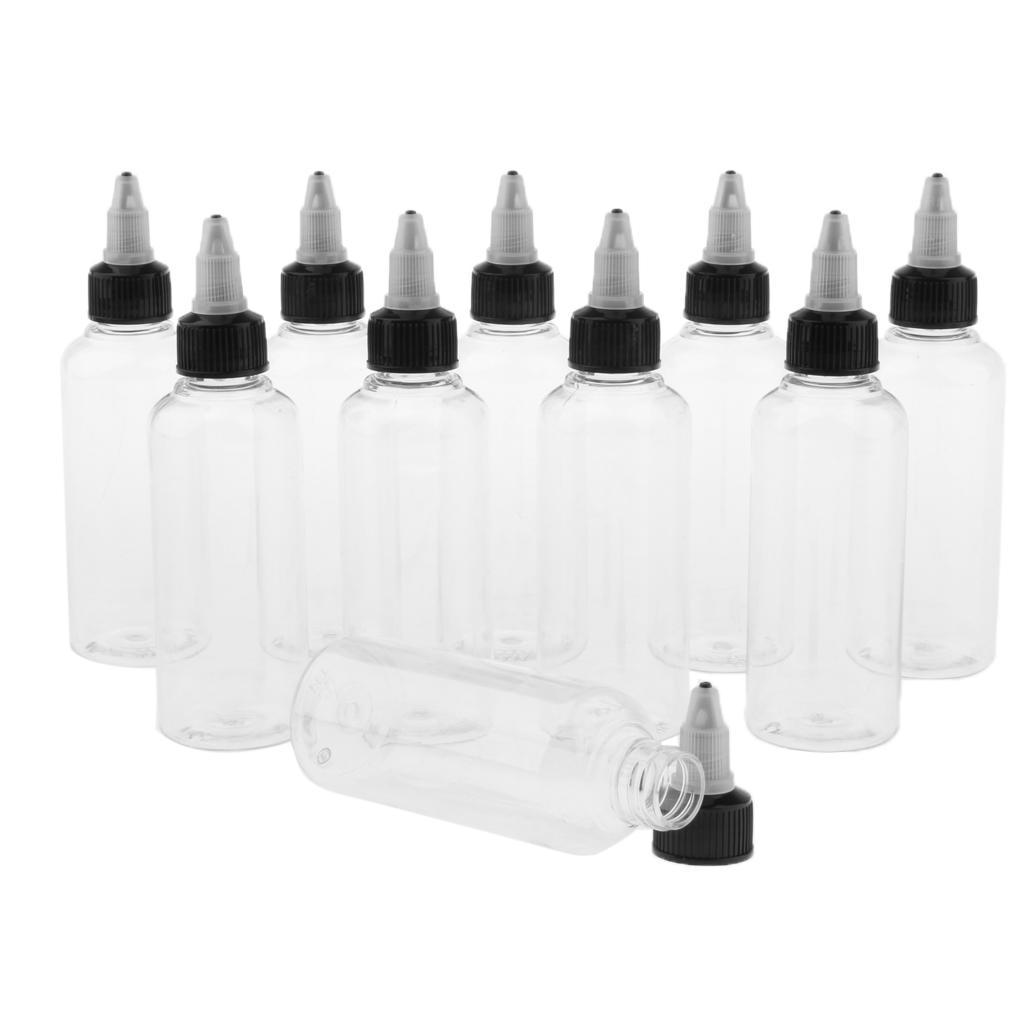 Lot 30 Pcs 100ml Plastic Liquid Ink Pigment Painting Bottles with Top Cap