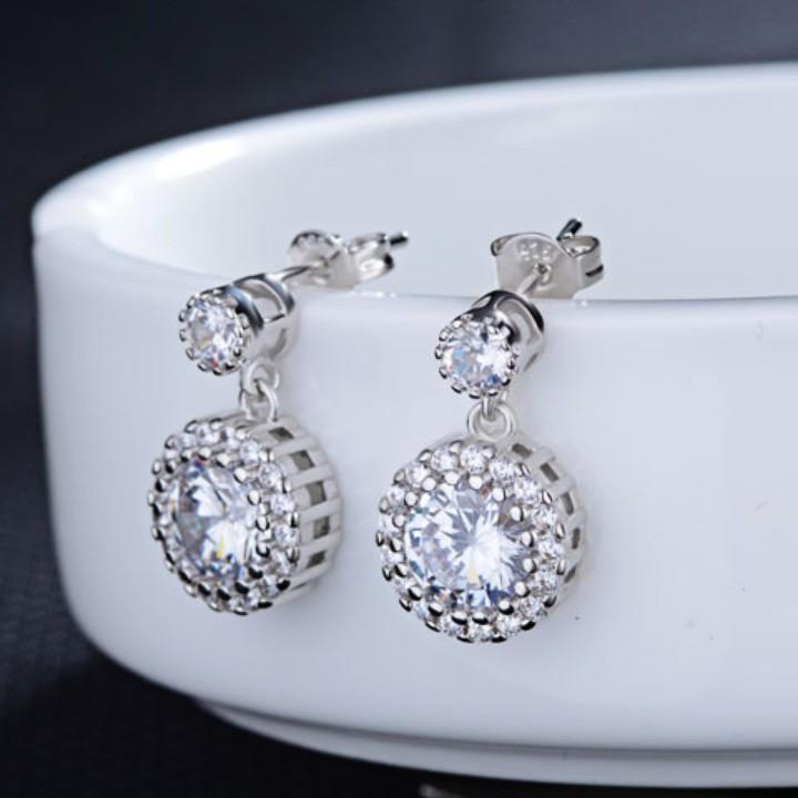 Bông tai nạm đá zircon lấp lánh BHBT349