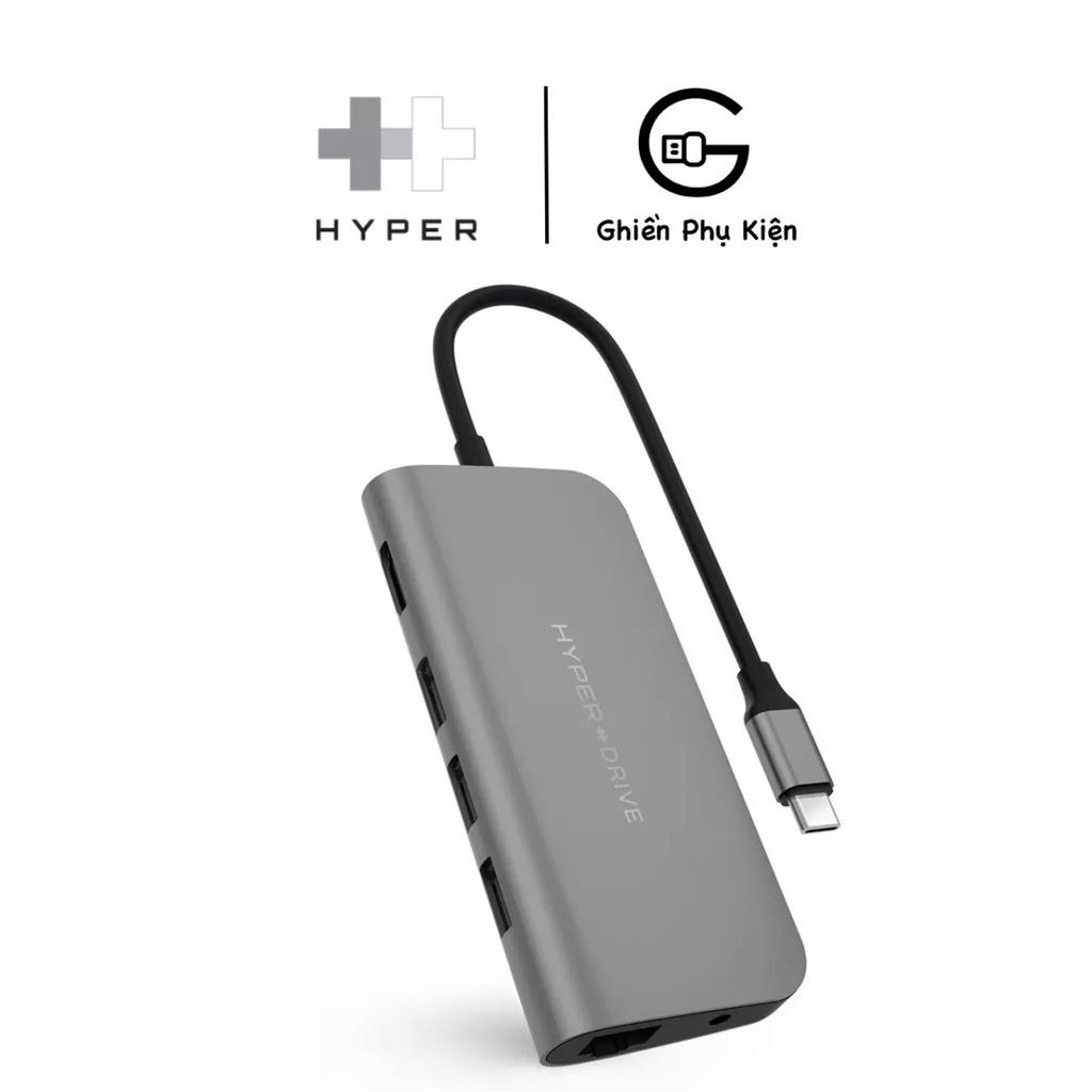 Cổng Chuyển HyperDrive Power 9-in-1 USB-C Hub Dành cho  iPhone, Macbook, Ultrabook, USB-C Devices - HD30F - Hàng Chính Hãng