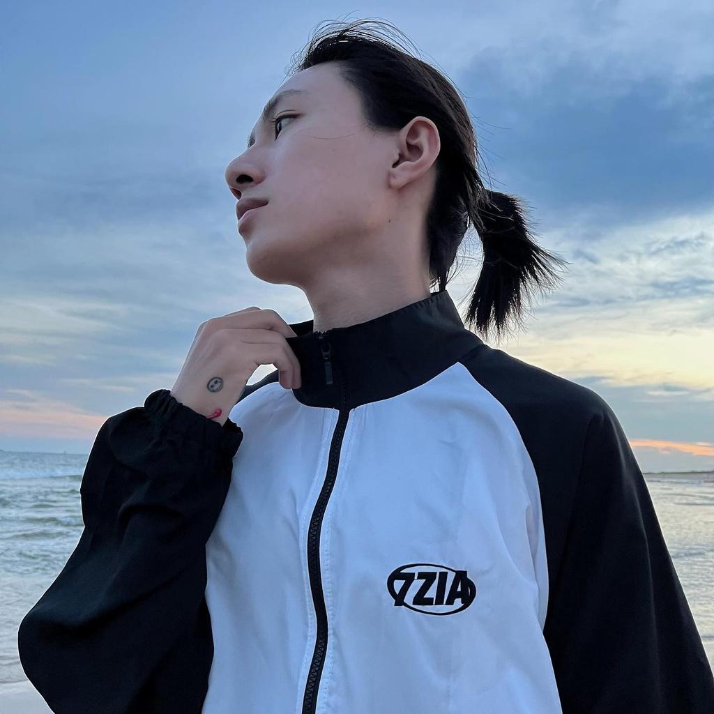 Áo khoác dù nam nữ 7zia , áo khoác gió local brand unisex , jacket form rộng size us cổ cao zip 2 lớp - Gin store