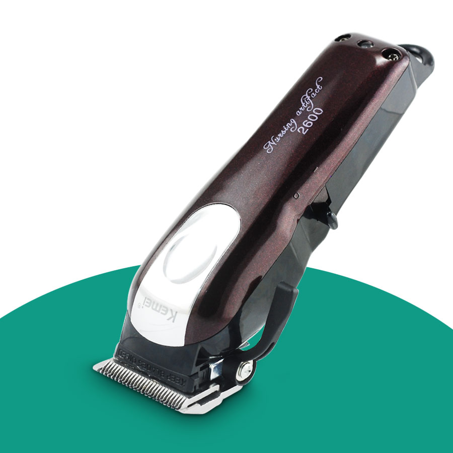 Tông đơ cắt tóc chuyên nghiệp KEMEI KM-2600 chuyên dụng cắt tóc trẻ em và người lớn điều chỉnh độ dài lưỡi dùng cạo trọc đầu tattoo tóc thích hợp sử dụng salon tiệm tóc và gia đình