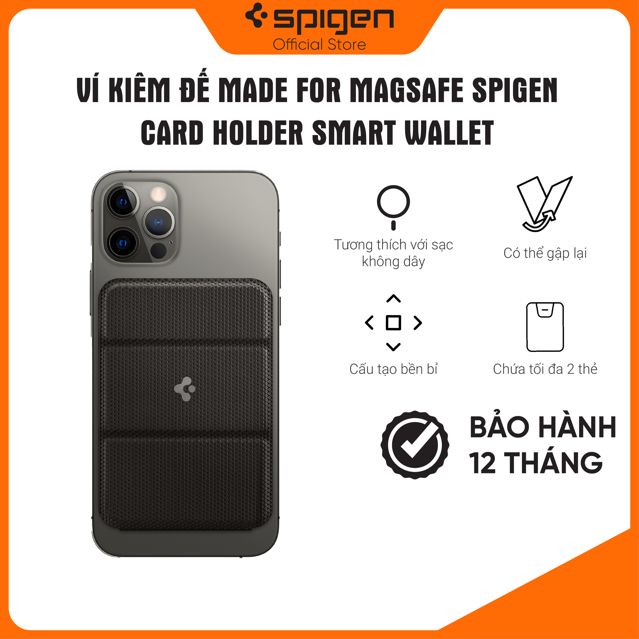 Ví Kiêm Đế Made For Mag Spigen Card Holder Smart Wallet - Hàng Chính Hãng