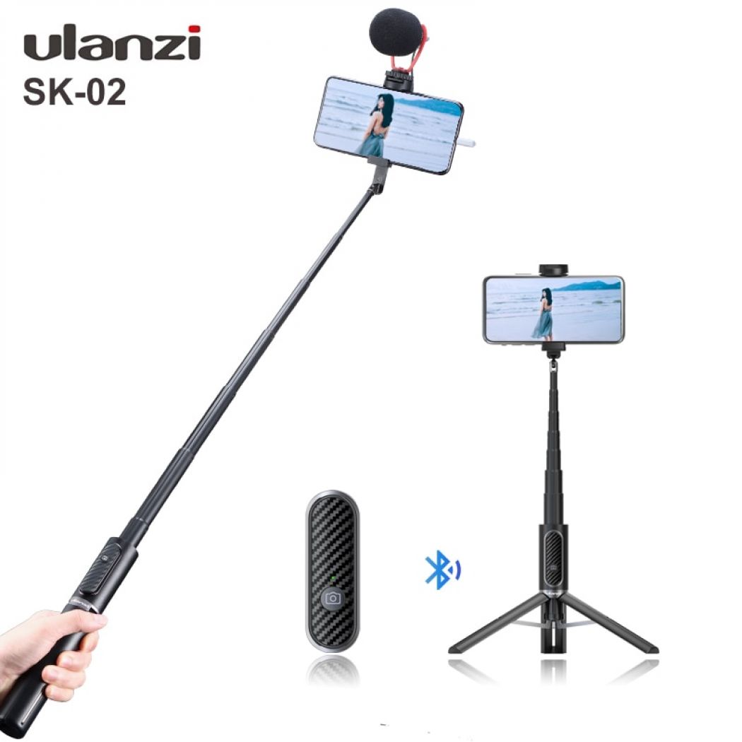 Ulanzi SK-02 Mini không dây – Bluetooth Selfie Stick có chân đế Mở rộng (FUCB1)