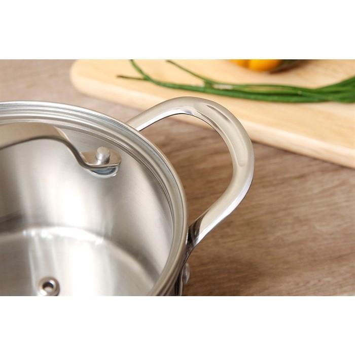 Nồi inox 304 nắp kính 16 cm Elmich Tri-Max 2353731 - Hàng Chính Hãng