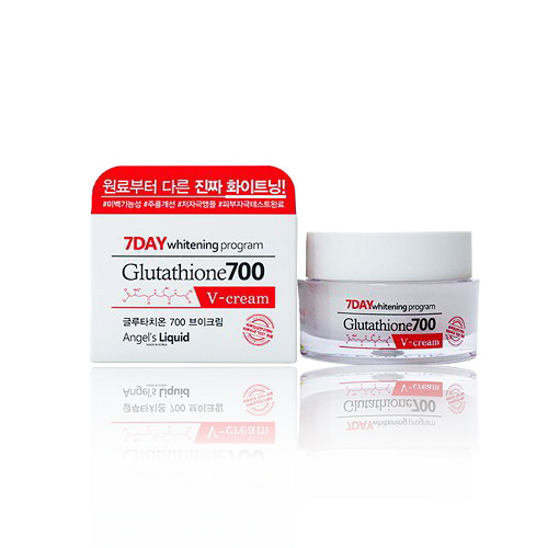 [ 1 lọ kem ] Kem  dưỡng ầm, làm sáng da 7Day Whitening Glutathione 700 V-cream Angle's Liquid 50ml