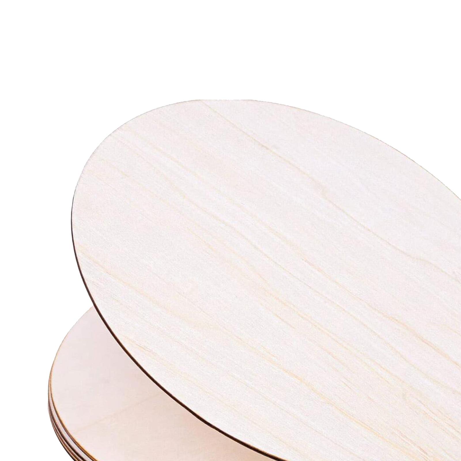 2x5Pcs 12Inch Wood Circles Unfinished Rounds Blank Slices Wooden Cutout Slices