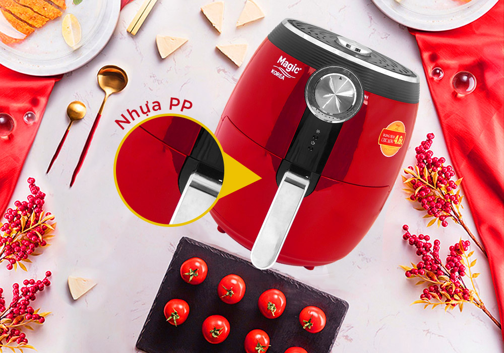 Nồi Chiên Không Dầu Magic A-802 Đỏ- Hàng Chính Hãng