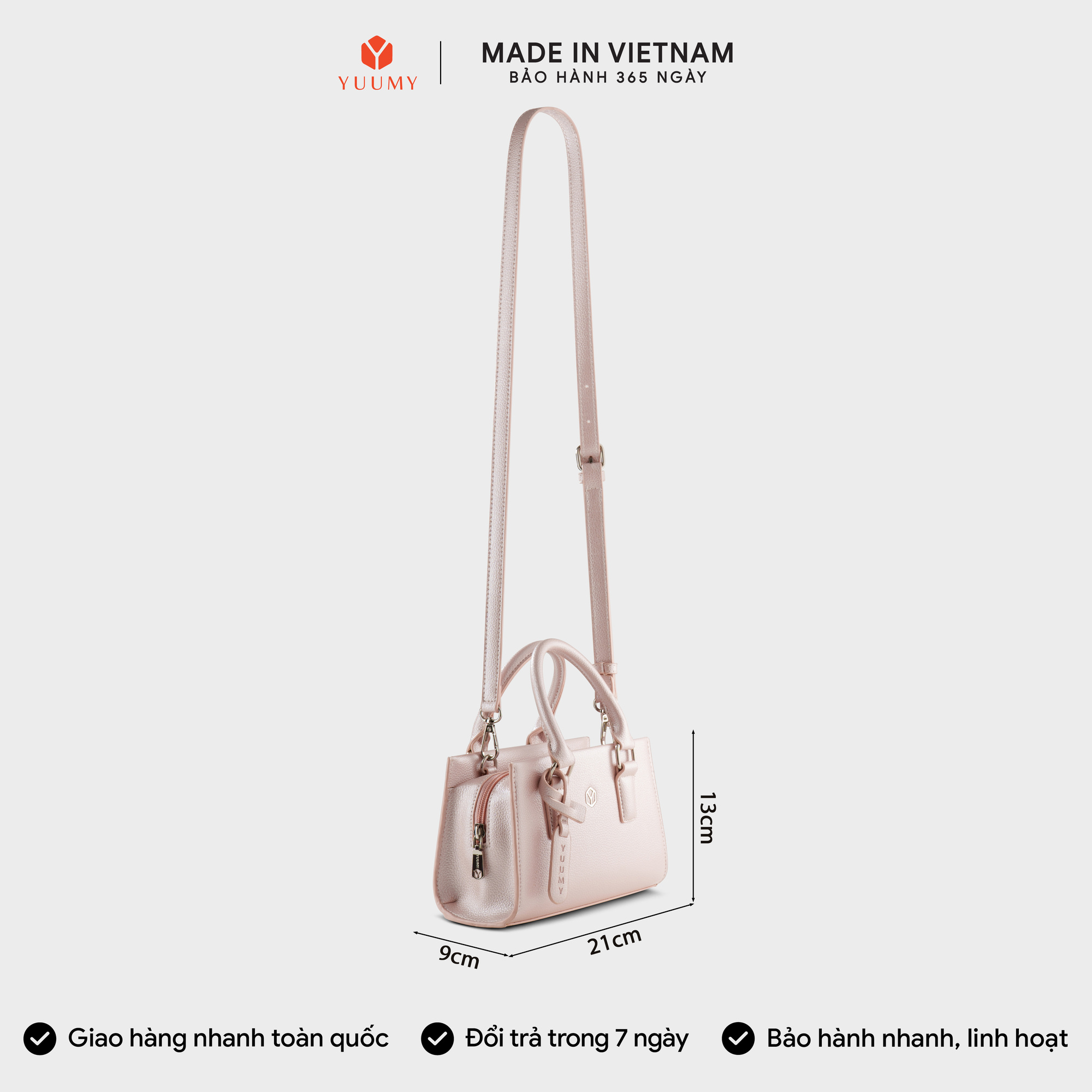 Túi đeo chéo nữ YUUMY YN343 (BST Pink Obsessed)