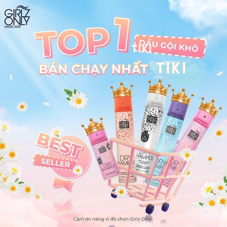 Dầu Gội Khô Girlz Only Xịt Tóc Gội Đầu Khô Dry Shampoo Không Bết Sạch Dầu Bồng Bềnh 200ml/Chai