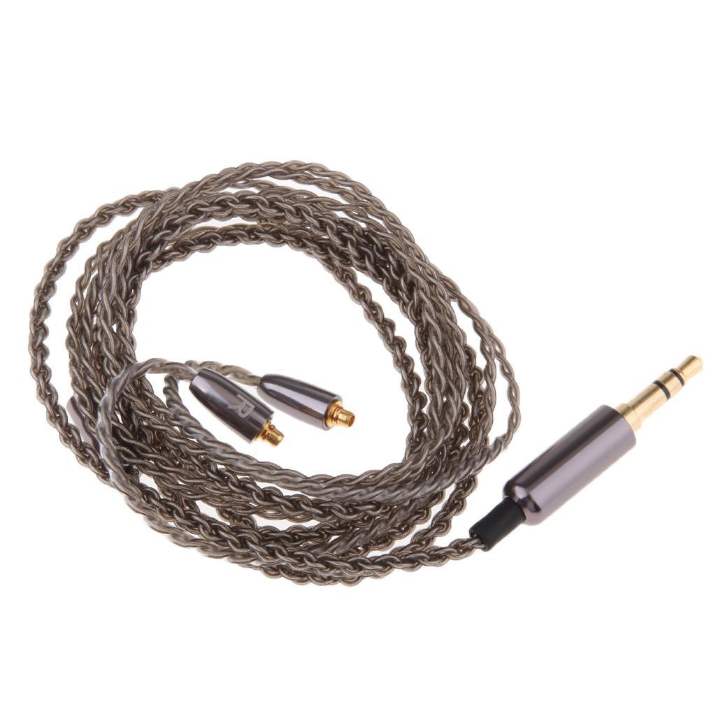 Copper Stereo Audio Cable with 3.5mm Plug MMCX Interface Replacement Cable for Shure SE215 SE315 SE846 SE535 SE425 UE900