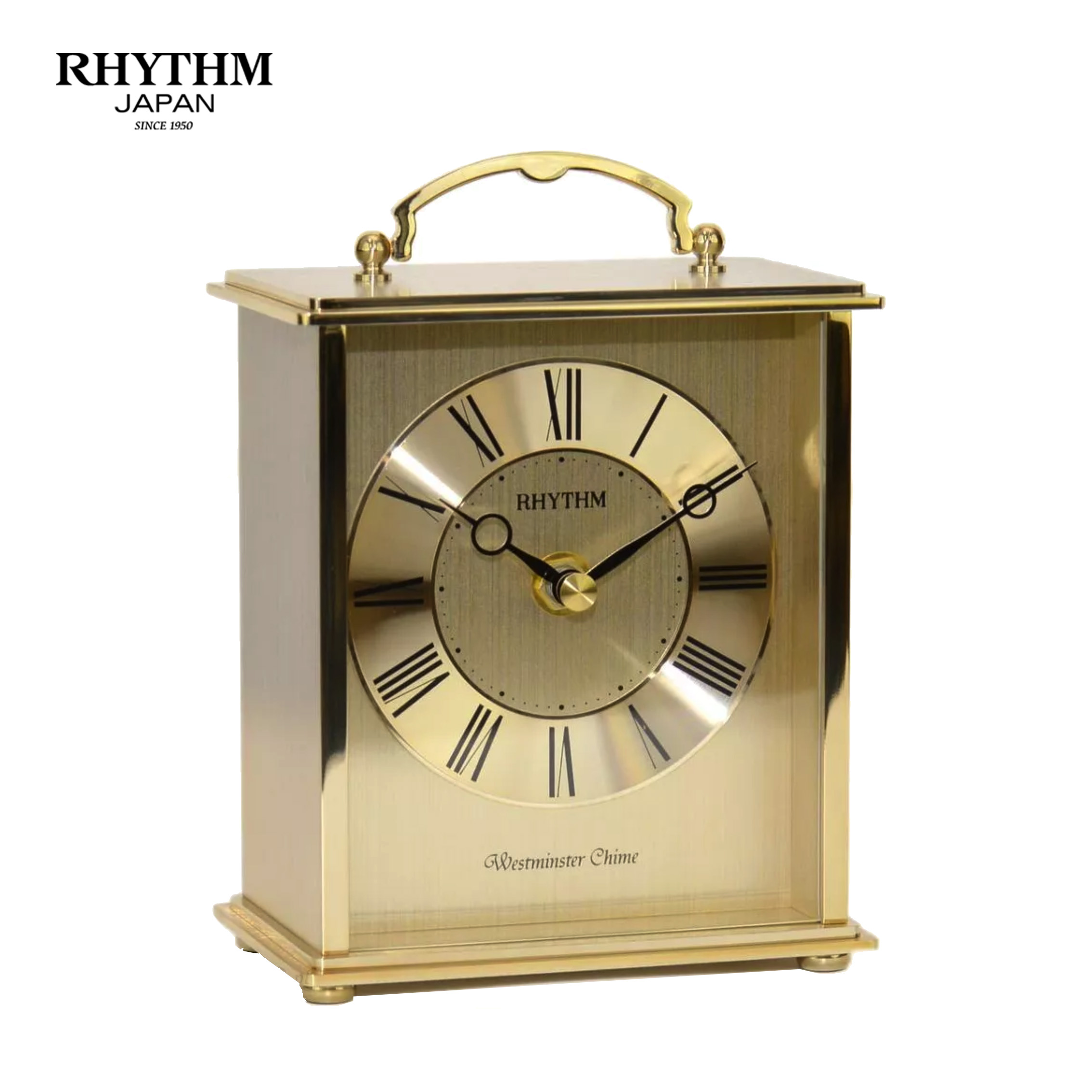 Đồng hồ Để bàn Rhythm CRH254NR18 – Kt 13.0 x 18.0 x 8.0cm, Vỏ kim loại. Dùng Pin