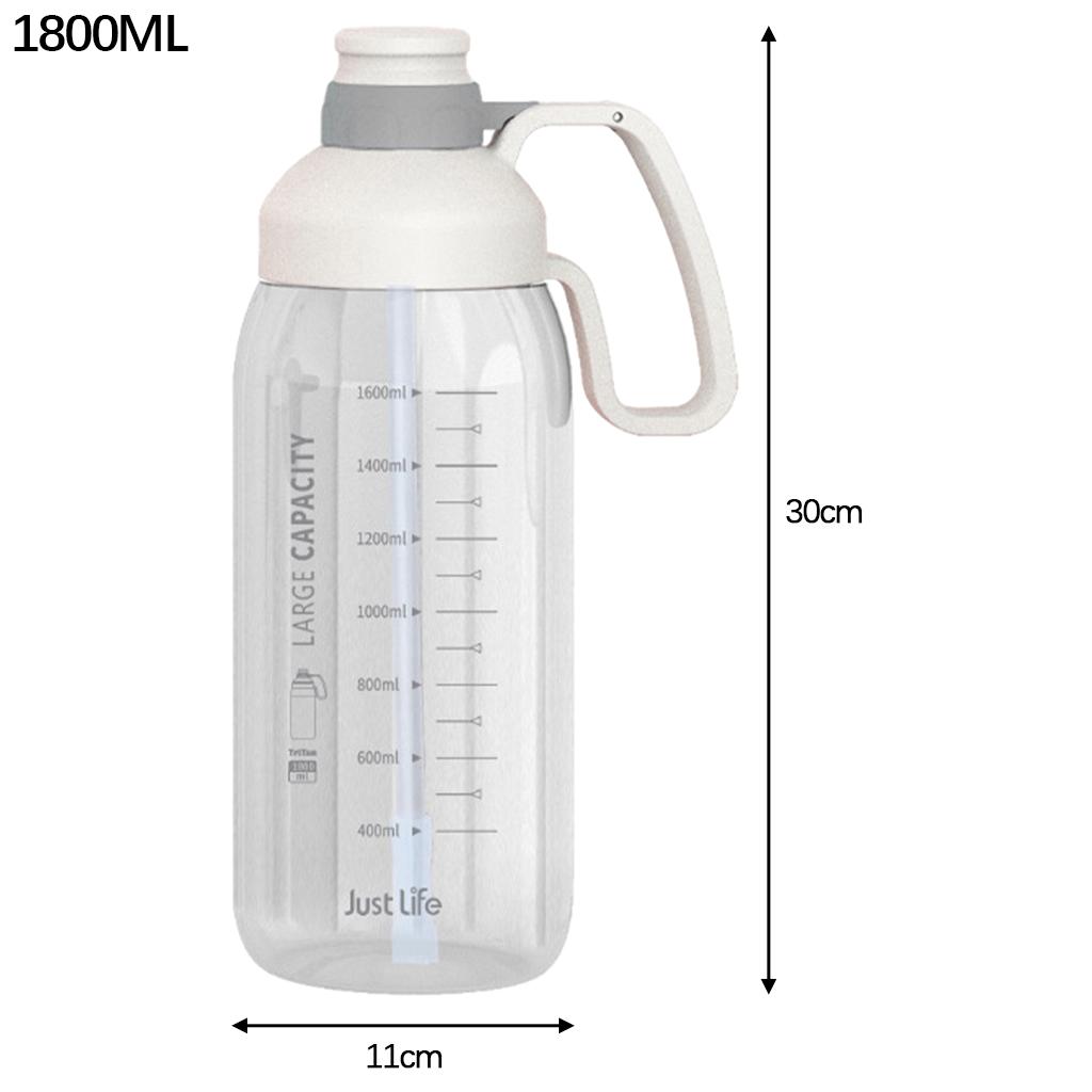1800ml Water Jug Wide Mouth Gym Fitness Water Bottle Drink Kettle