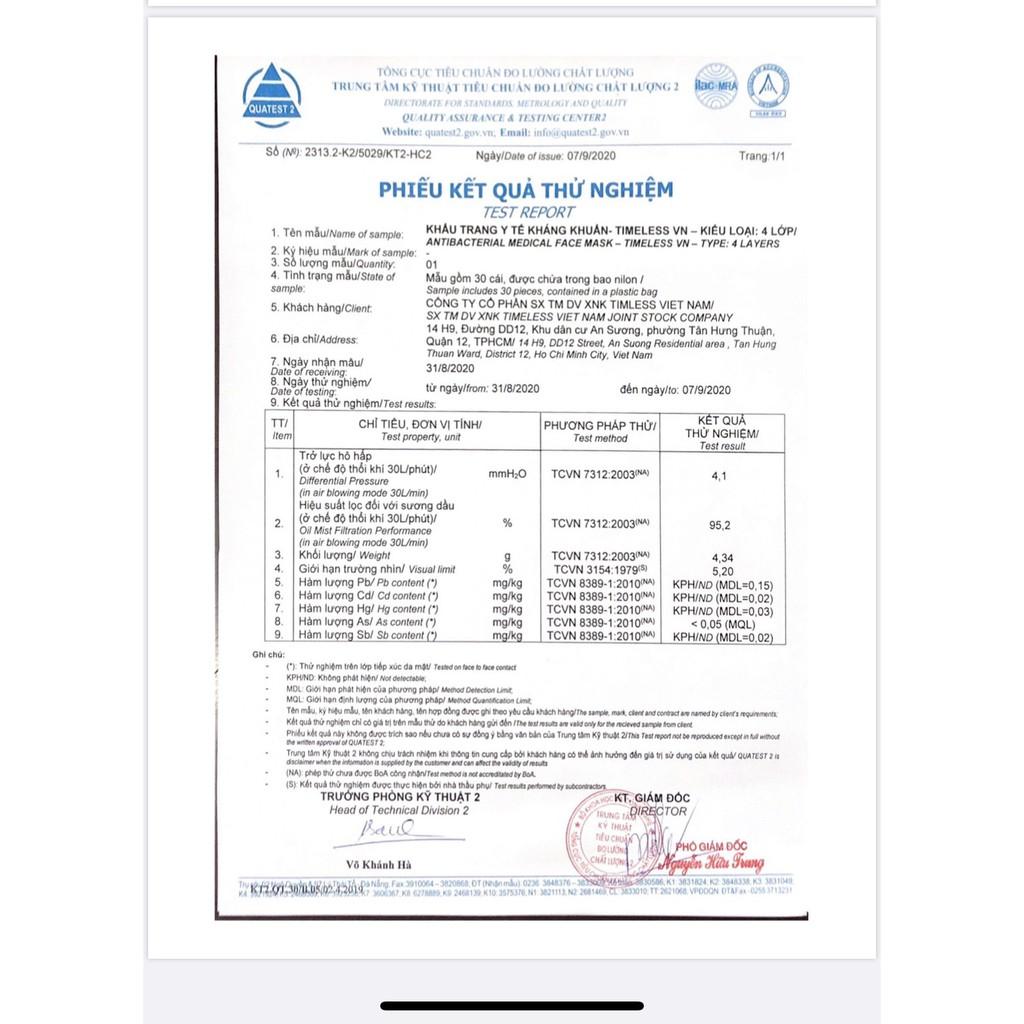 Khẩu Trang Y Tế Kháng Khuẩn 4 lớp - Đủ màu