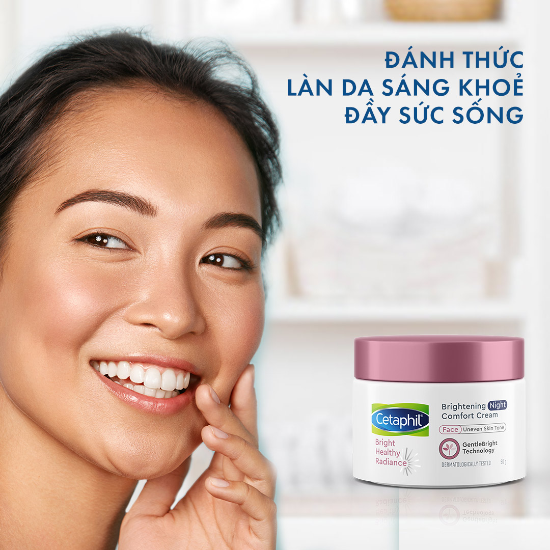 Kem dưỡng ẩm làm sáng da ban đêm Cetaphil Bright Healthy Radiance Night Comfort Cream 50g