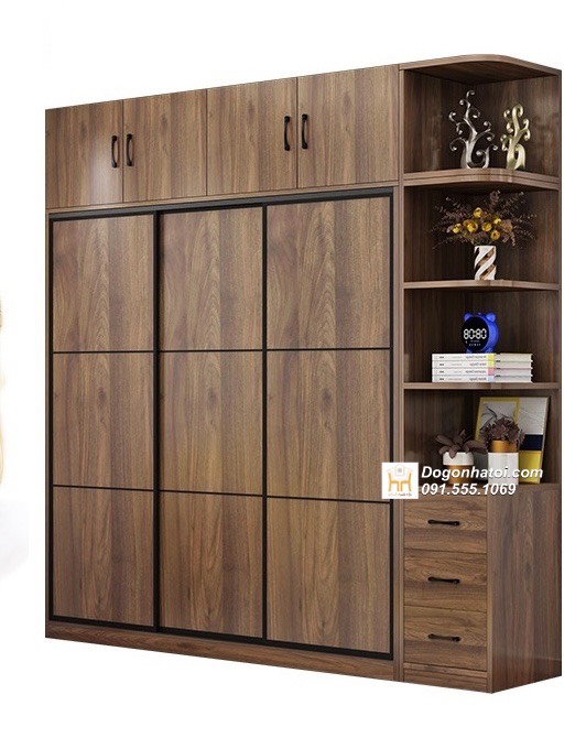 Tủ quần áo cánh lùa gỗ công nghiệp đẹp 2m x 1m8 - TA231