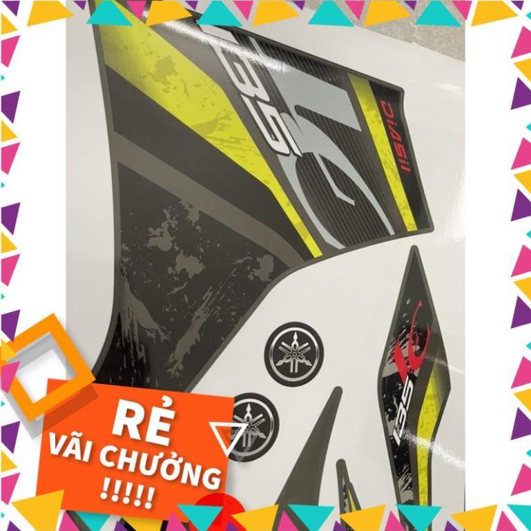 Tem Exciter 135 rời dán xe xám đen - mẫu Lc