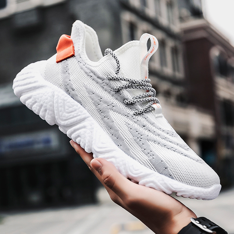 Giày Thể Thao Nam GEMI- Giày Sneaker Màu Trắng - Đen, Giày Thể Thao Ôm Chân, Thoáng Mát - G5175