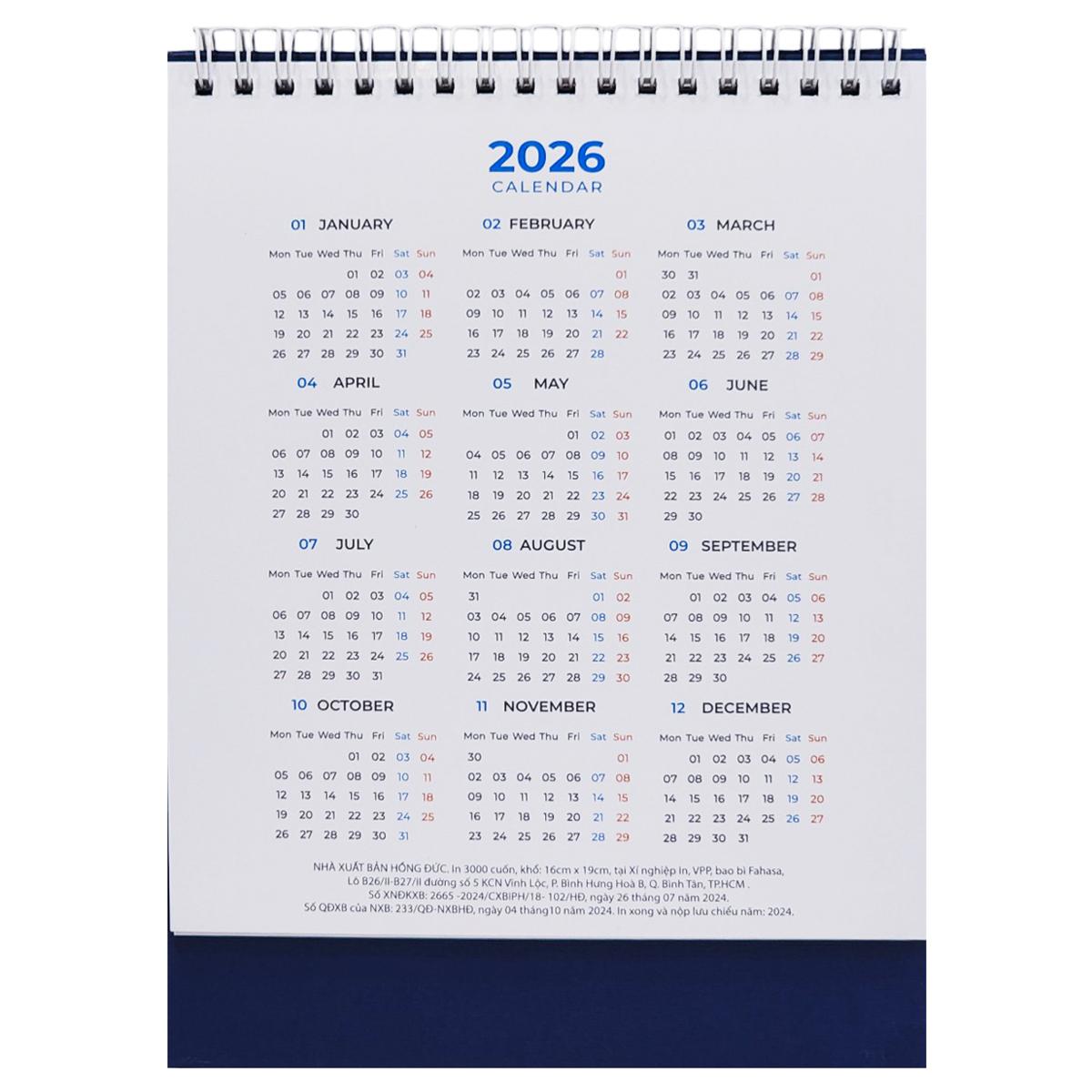Lịch Bàn Chữ A 2025 - Pastel Minimalist - 2025-FABI-XNI