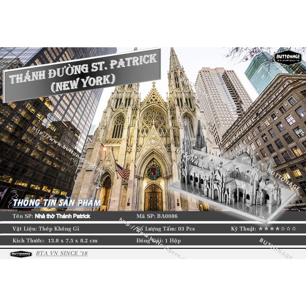 Mô Hình Lắp Ráp 3d Nhà Thờ Thánh Patrick - New York