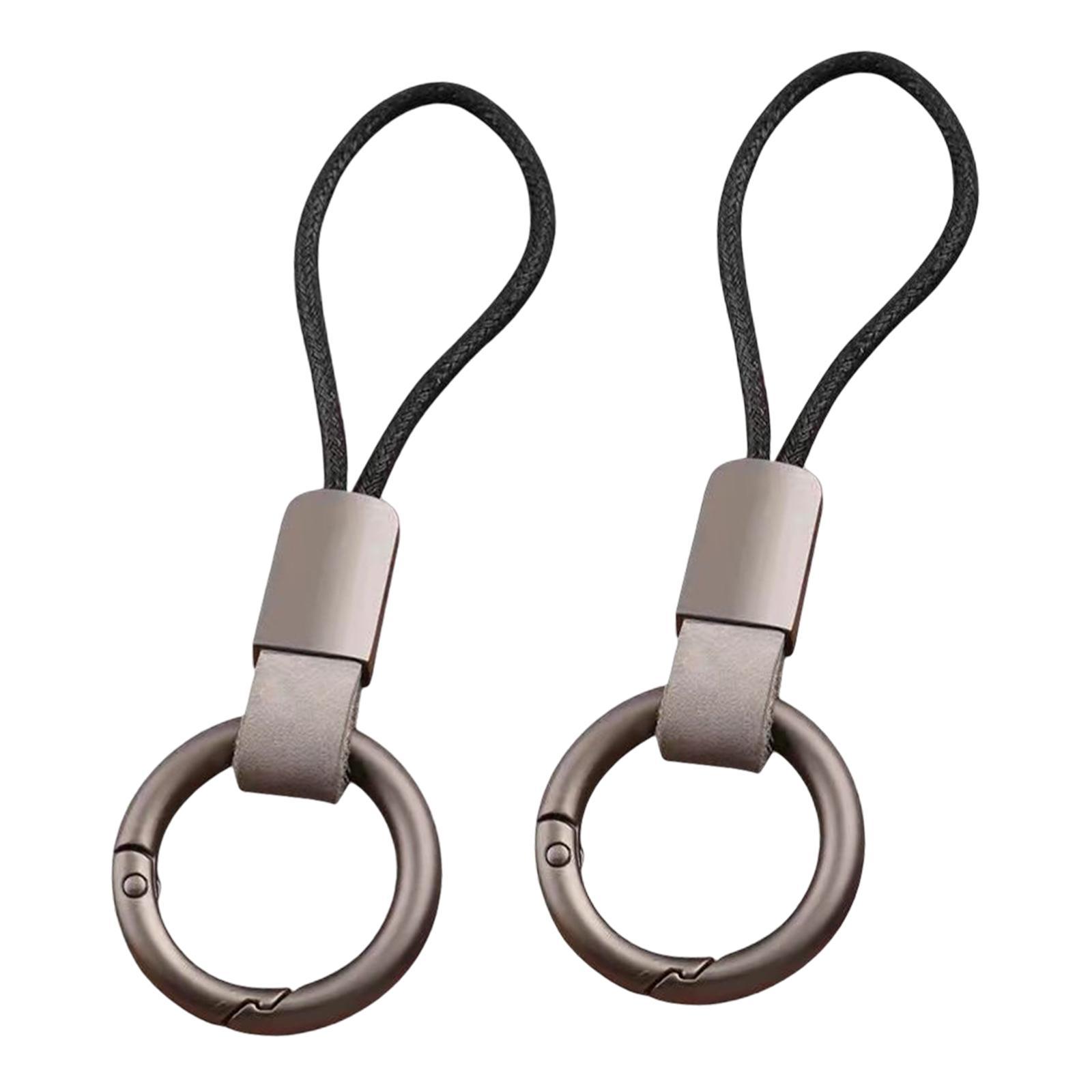 2x Car Keychains Key, Universal Easy to Install, with Anti Lost , Accessories Simple PU Leather Rope, Key Chains Key Fob Keychain Holder