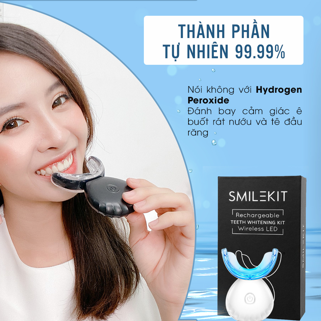 Máy Làm Trắng Răng Sothing SMILEKIT, Tẩy trắng răng không gây ê buốt, giúp răng trắng sáng chắc khỏe