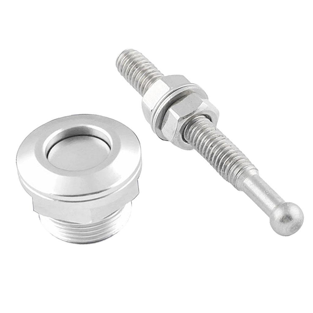 10pcs Bonnet Hood Pins Lock Kit 7/8" Push Button Quick Release Latch Silver