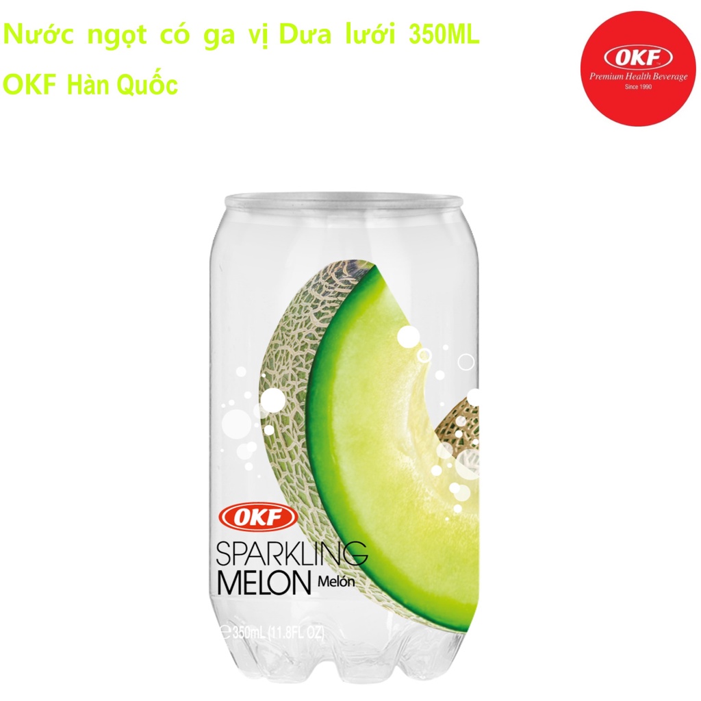 Nước ngọt có ga giải khát vị dưa lưới (NƯỚC CÓ GA DƯA LƯỚI) OKF Hàn Quốc x 24 lon 350ml