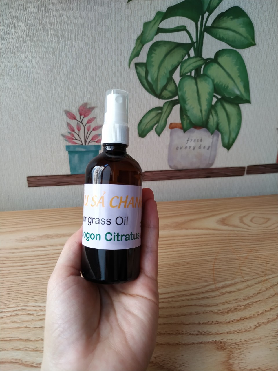 Tinh dầu sả chanh xịt phòng, chai 100ml