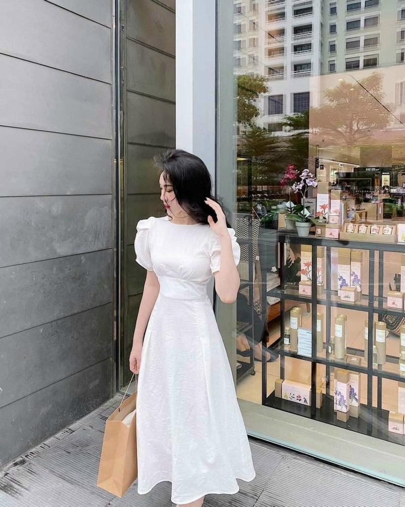 ĐẦM XÒE TAY PHỒNG XẾP LI EO 73602016