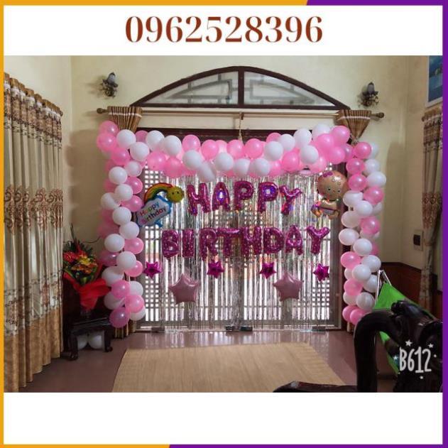 Set bóng trang trí sinh nhật kèm rèm cho bé trai/gái