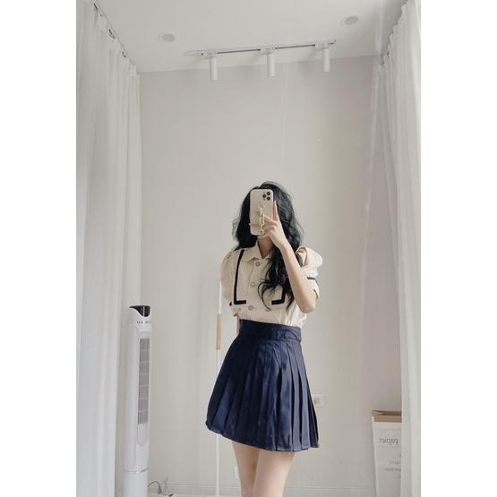 Set khuy vàng + cv xếp li tiểu thư by samhyewear