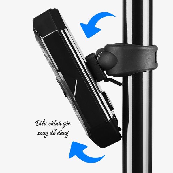 Đèn xe đạp xi nhan không dây siêu nhậy lắp cột yên 5 chế độ sáng KÈM CÒI - Hàng chính hãng dododios