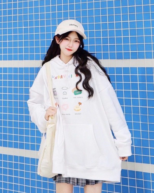 Áo nỉ hoodie unisex Homies liền mũ có túi in hình SUNDAY, ÁO HOODIE SWEETIE SUNDAYNIGHT, Áo Hoodie Unisex Cho Các Cặp Đôi - Áo Tay Phồng - Nón Hai Lớp