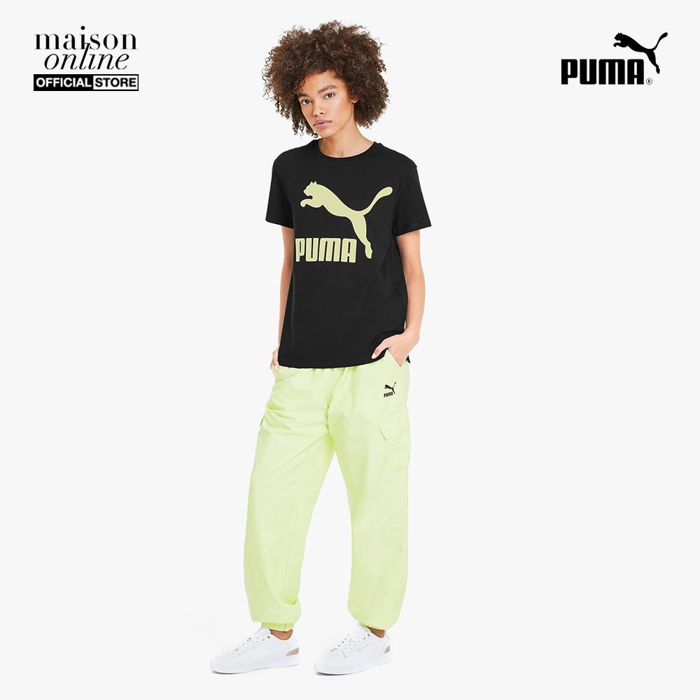 PUMA - Áo thun nữ tay ngắn cổ tròn Prime Classics Logo 595514