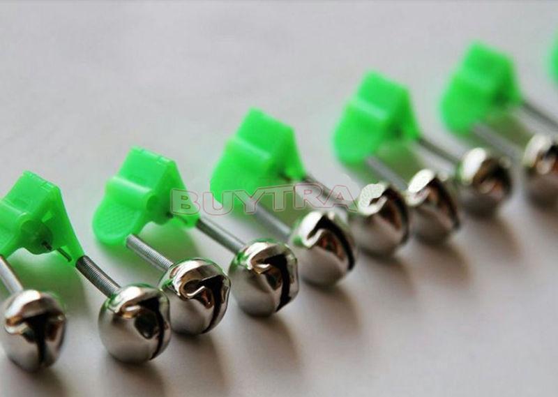 10Pcs Rod Clamp Fishing Tip Bite Lure Alarm Twin Ring