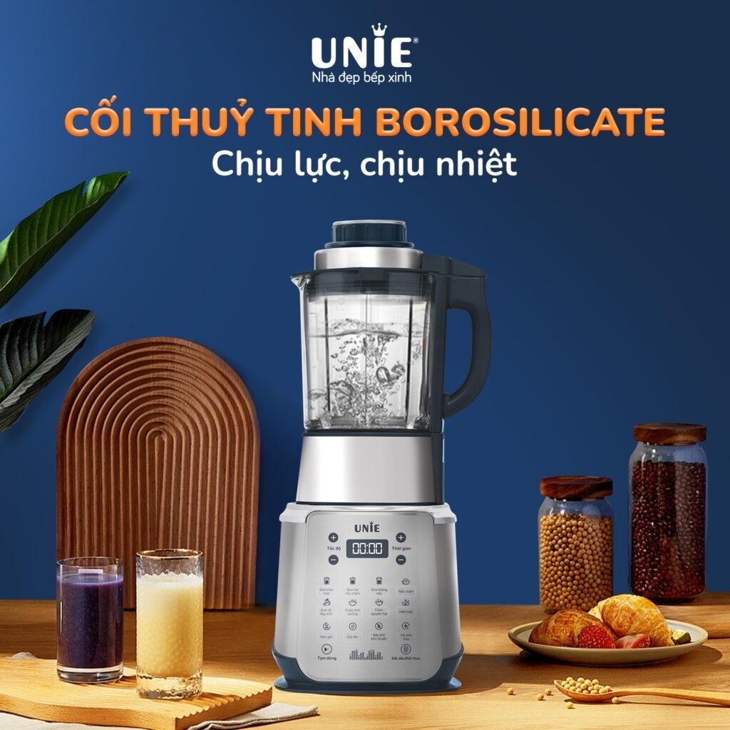 Máy Xay Nấu Sữa Hạt Unie V9S, Công suất 1800W, Dung tích 1.75L, Sấy Khử Khuẩn, Tạm Dừng Khi Nấu, Hàng Chính Hãng